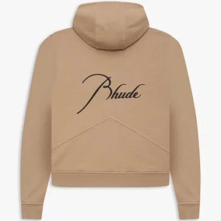 RHUDE FULL ZIP HOODIE SAND