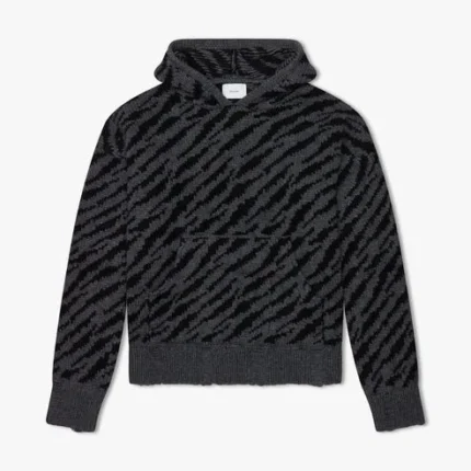 RHUDE ZEBRA KNIT HOODIE