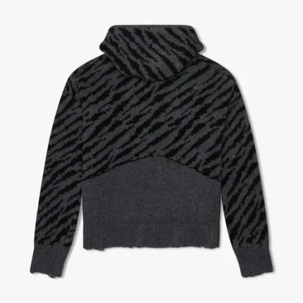 RHUDE ZEBRA KNIT HOODIE