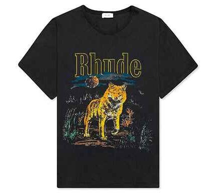 Rhude Wolf Priented Black Tee